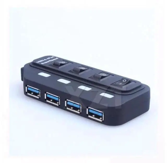 Alt view image 5 of 6 - 4 Port USB 3.0 Hub with Individual Power Switches, High Speed USB Splitter Expansion Adapter Portable USB Hub for Desktop PC Laptop