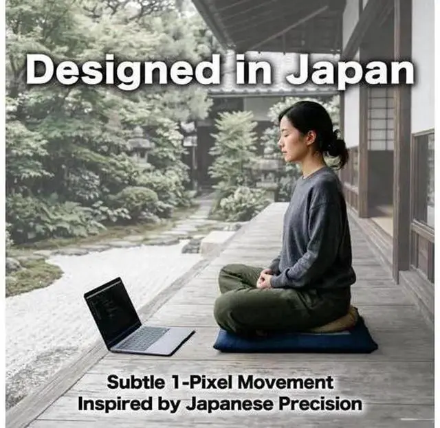 Alt view image 6 of 7 - Undetectable Mouse Jiggler with Touch Switch, Japan Designed USB Mouse Mover, 1-Pixel Tiny Cursor Movement, Plug and Play, No Extra Software Required