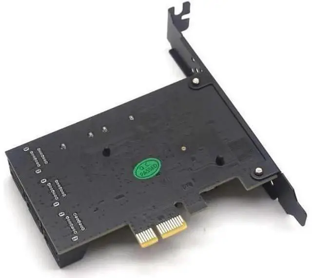 Alt view image 5 of 6 - 8-Port SATA 3.0 PCIe Expansion Card, PCI Express to 8 SATA III Adapter with Heat Sink, Marvell 88SE9215 Chip for Desktop Hard Drives HDD Storage Expansion