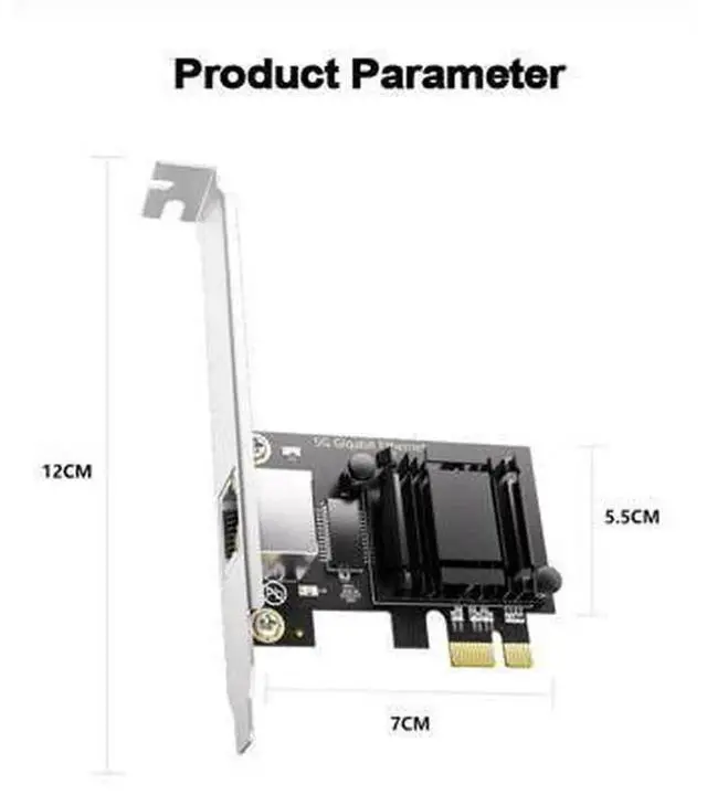 Alt view image 4 of 6 - Single Port PCIe 5G RJ45 Ethernet Card, Realtek RTL8126 Chip Gaming Wired Network Adapter, Support PXE Diskless Boot for Desktop PC