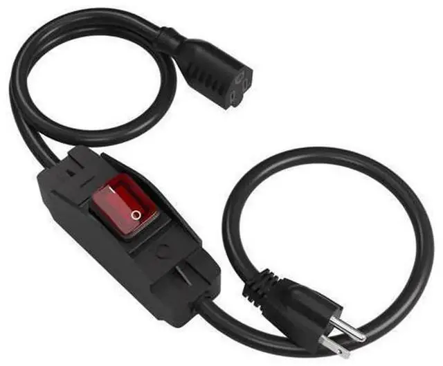 Main image of 3FT Outdoor Waterproof 3-Prong Extension Cord with On/Off Switch, 14/3 SJT 15A 125V 1875W Grounded Power Extension Cable