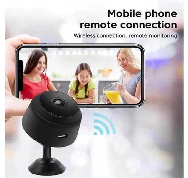 Alt view image 3 of 7 - A9 Mini WiFi Camera, 1080P HD Wireless Security DV Camera with Infrared Night Vision & Smart Motion Detection for Indoor Home Monitoring