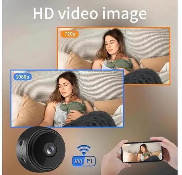 Alt view image 5 of 7 - A9 Mini WiFi Camera, 1080P HD Wireless Security DV Camera with Infrared Night Vision & Smart Motion Detection for Indoor Home Monitoring