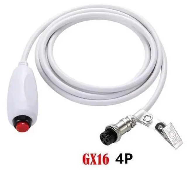 Alt view image 4 of 5 - 3M 9.8FT Normally Open Red Momentary Nurse Call Cord with GX16 2-Pin 4P Connector, Patient Emergency Push Button Cable for Hospital Ward Call System
