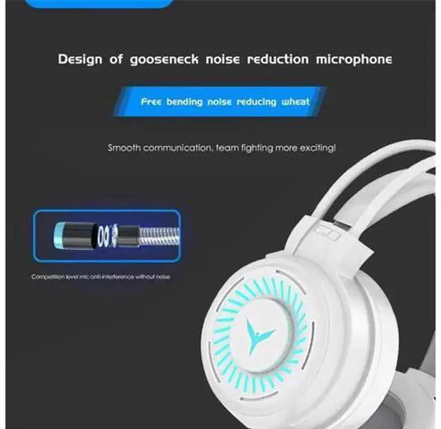 Alt view image 5 of 5 - 2021 New H200RGB Wired Gaming Headset with Microphone, RGB Light Over-Ear Gaming Headphones for Desktop PC Computer
