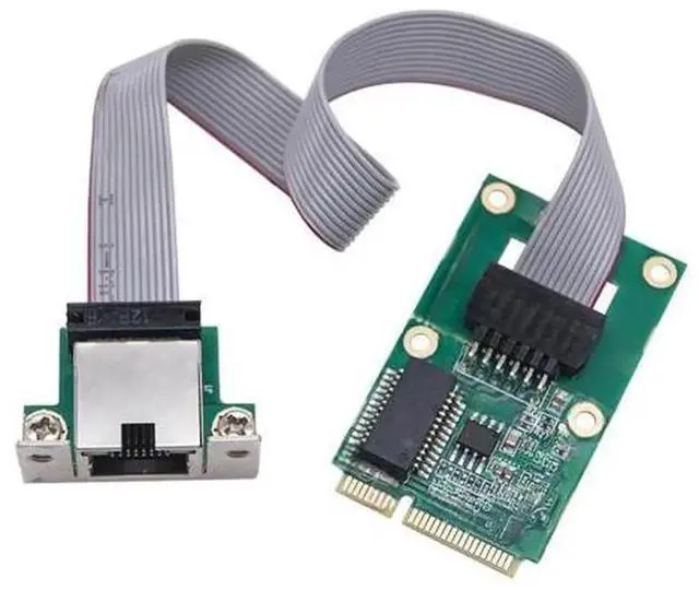 Main image of M.2 A+E Key / Mini PCIe Gigabit Ethernet Network Card with I210AT Chip, Single RJ45 1000Mbps LAN Adapter for Desktop PC