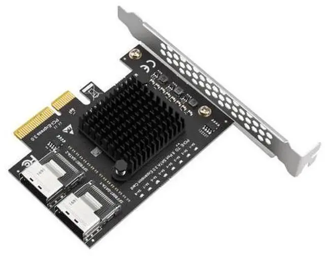 Alt view image 4 of 7 - 8-Port PCIe to SFF-8087 Mini-SAS to SATA 3.0 Expansion Card, 6Gbps SATA HDD Storage Adapter Card for Desktop & Server