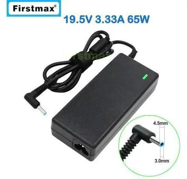 Main image of 65W 19.5V 3.33A Laptop AC Power Adapter Charger, Blue Tip 4.5*3.0mm Replacement Power Supply for HP 250 G5, 255 G5, 256 G5, Star Wars Special Edition 15-an000, Stream 14z-z000 Notebook PC
