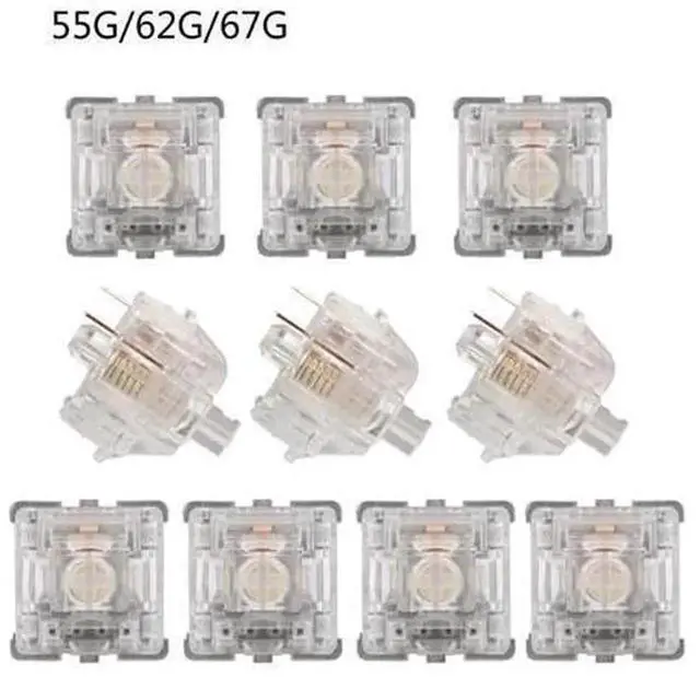 Alt view image 4 of 6 - Everglide Aqua King V3 5Pin 55g Transparent Linear Switch, MX Hot Swappable Mechanical Keyboard Switch for Custom Gaming Typing Keyboards