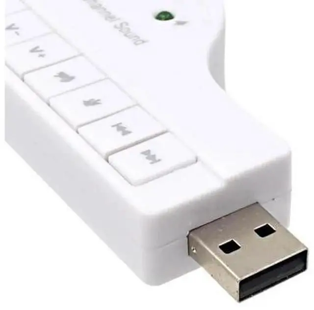 Alt view image 2 of 5 - 8.1 Channel 3D Surround External USB Sound Card Adapter, USB to 3.5mm Audio Jack Converter for Headset, Microphone, Laptop & Desktop PC