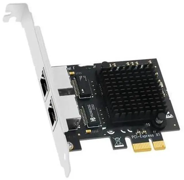 Main image of 2 Port 2.5G PCIE Network Card with RTL825BG Chip, PCI Express X1 RJ45 2500Mbps Gigabit Ethernet NIC Adapter for Desktop PC