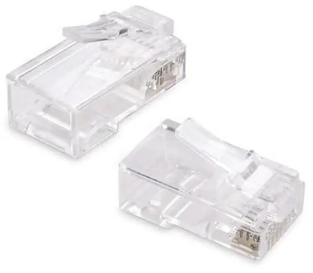 Main image of Cable Matters 100 Pack Cat6 Pass Through RJ45 Modular Plugs, Cat 6 Ethernet Cable Connectors for Solid & Stranded UTP Network Wires