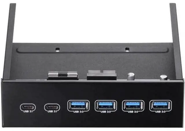 Main image of 5.25 Inch Front Bay USB Hub, 2-Port USB3.1 + 4-Port USB3.0 5Gbps High Speed Front Panel Hub, PC Optical Drive Bay Converter for Desktop Case