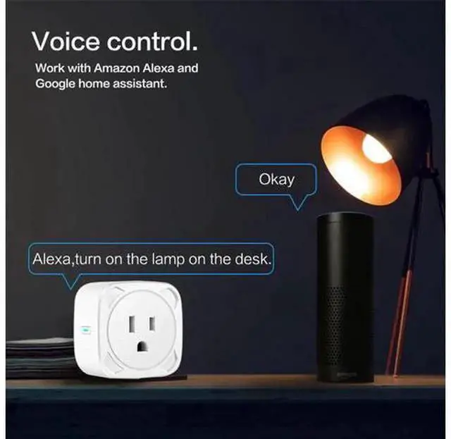 Alt view image 2 of 6 - 1 Pack Tuya WiFi Smart Plug US Standard Smart Socket, Voice Control Smart Outlet with Power Statistics & Countdown Timer Function for Home Appliances