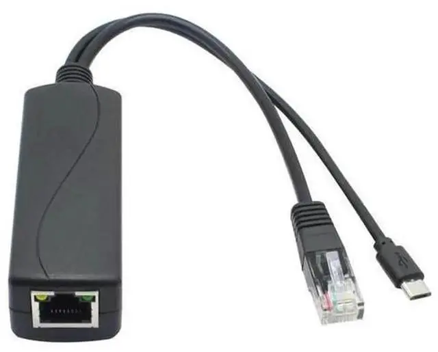 Alt view image 4 of 7 - 12 Pack 48V to 5V PoE Splitter, 2.4A PoE Power Adapter with Micro USB Output Plug, Power Supply for IP Camera, Raspberry Pi, Tablet & Micro USB Devices