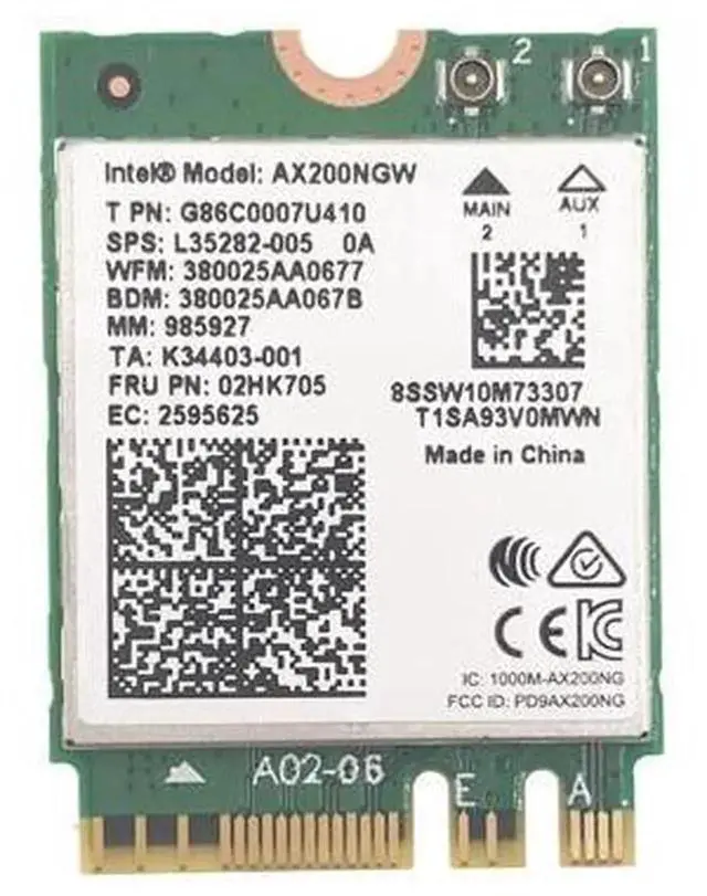 Alt view image 2 of 3 - AX200 NGFF M.2 WiFi 6 Wireless Card with Antennas Kit, AX200NGW Dual Band 802.11ax/ac WiFi Bluetooth 5.0 NGFF Network Adapter for Laptop Desktop
