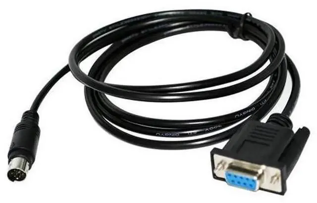 Main image of 0.8M/1.8M DB9 Female to Mini DIN 8P MD8 Male Adapter Cable, D-SUB 9Pin PLC Programming Communication Wire for Flexem HMI Connect Mitsubishi FX Series PLC