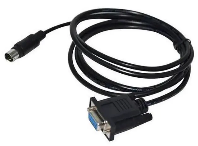 Alt view image 2 of 5 - 0.8M/1.8M DB9 Female to Mini DIN 8P MD8 Male Adapter Cable, D-SUB 9Pin PLC Programming Communication Wire for Flexem HMI Connect Mitsubishi FX Series PLC