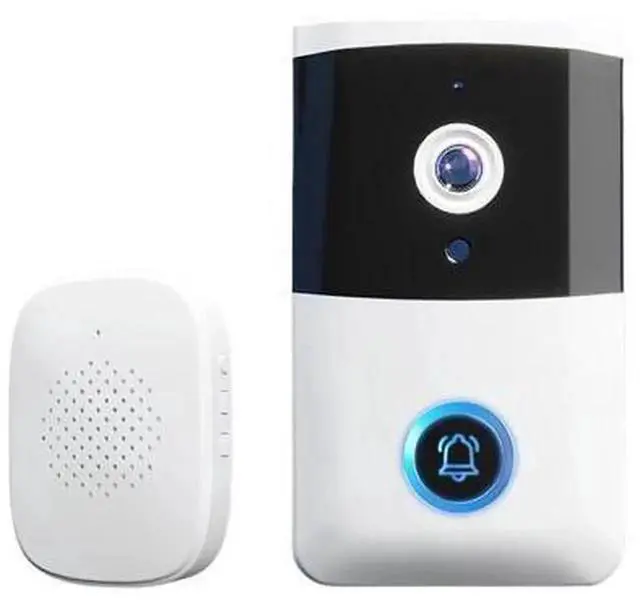 Alt view image 4 of 7 - Wireless Smart Video Doorbell with IR Night Vision, Two-Way Audio Intercom Doorbell Camera, Home Security Surveillance Door Bell Alarm System
