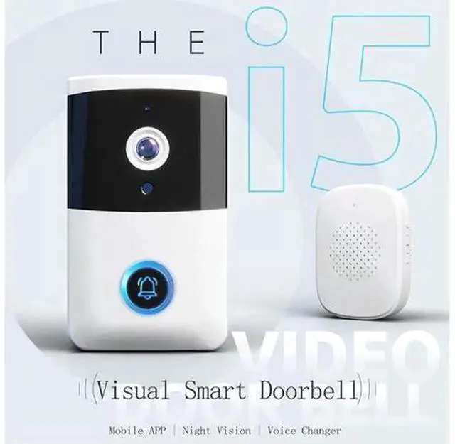 Alt view image 7 of 7 - Wireless Smart Video Doorbell with IR Night Vision, Two-Way Audio Intercom Doorbell Camera, Home Security Surveillance Door Bell Alarm System