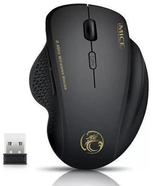 Main image of 2.4GHz Wireless Optical Gaming Mouse with 6 Buttons, Nano USB Receiver, Ergonomic Portable Wireless Mice Compatible with Laptop Desktop PC MacBook Dell HP Lenovo Asus Acer Windows Mac