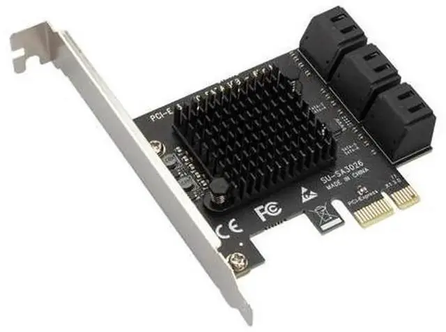 Main image of PCIe 3.0 X4 to 6 Port SATA 3.0 Expansion Card, 6Gbps High Speed Hard Drive Controller with ASMedia ASM1166 Chip, Internal SATA Adapter for HDD SSD Desktop Storage Expansion