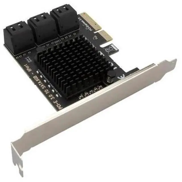 Alt view image 7 of 7 - PCIe 3.0 X4 to 6 Port SATA 3.0 Expansion Card, 6Gbps High Speed Hard Drive Controller with ASMedia ASM1166 Chip, Internal SATA Adapter for HDD SSD Desktop Storage Expansion