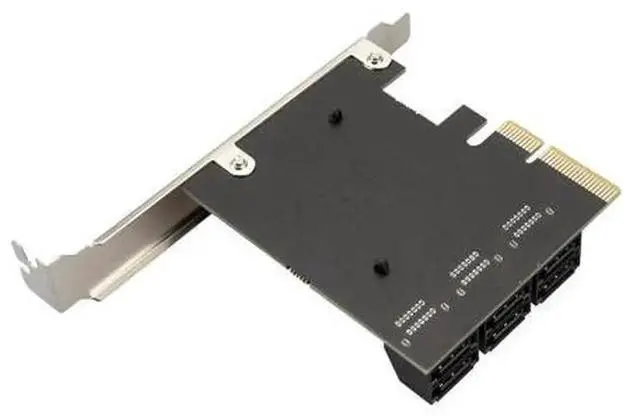 Alt view image 4 of 7 - PCIe 3.0 X4 to 6 Port SATA 3.0 Expansion Card, 6Gbps High Speed Hard Drive Controller with ASMedia ASM1166 Chip, Internal SATA Adapter for HDD SSD Desktop Storage Expansion