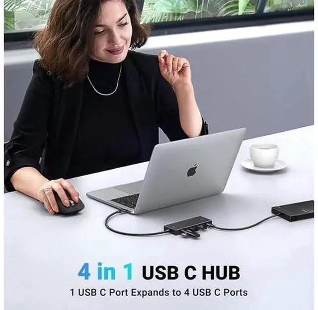Alt view image 7 of 7 - UGREEN 4-in-1 USB C Hub Splitter, 10Gbps USB 3.2 Gen2 Adapter with 4 USB-C Ports, Portable Type-C Expansion Dock Compatible with MacBook Pro/Air, iPad Pro, iPhone 15 Series, Surface, Laptops and All U