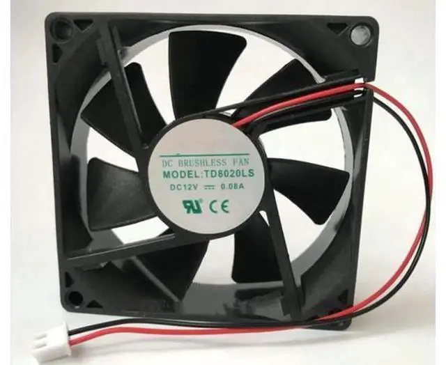 Main image of TD8020LS DC Brushless Cooling Fan, 80x80x20mm 2-Wire Replacement Cooler Fan, DC 12V 0.08A 2500RPM 32CFM Silent Axial Fan, Compatible with Water Dispenser, Chassis, Industrial Equipment, Small Electron