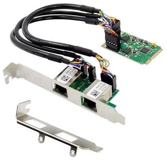 Main image of Mini PCIe Dual Copper Port Gigabit Ethernet Network Card, Realtek RTL8111F + ASM1182 Chipset Industrial LAN Adapter, 2×RJ45 10/100/1000Mbps Mini PCI Express Gigabit NIC for Industrial PC, Embedded Hos