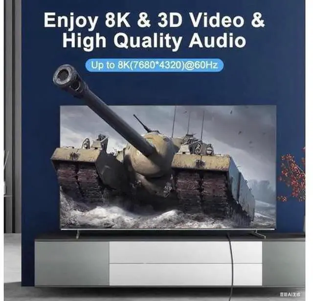 Alt view image 5 of 7 - 5 Pack 3.3FT Ultra High Speed HDMI 2.1 Cable, Nylon Braided 8K HDMI Cord Support 8K@60Hz, 4K@240Hz/180Hz/165Hz, HDR10, HDCP2.3, ARC & eARC, 3D Video, HDMI 2.1 Wire Compatible with PS5, Roku, Gaming Mo