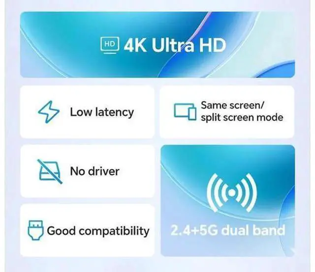 Alt view image 2 of 7 - G127 Wireless Screen Mirroring Adapter Upgraded Plug & Play 4K 5G Dual Band Wi-Fi Display Dongle, Portable Audio Video Casting Receiver Support Airplay Miracast DLNA for Phone Laptop to TV Monitor Pro