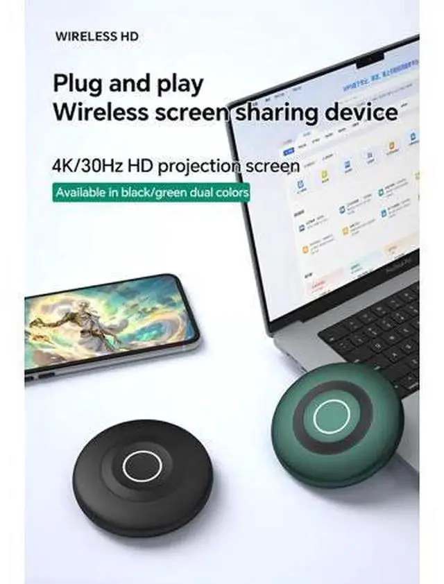 Alt view image 3 of 7 - G127 Wireless Screen Mirroring Adapter Upgraded Plug & Play 4K 5G Dual Band Wi-Fi Display Dongle, Portable Audio Video Casting Receiver Support Airplay Miracast DLNA for Phone Laptop to TV Monitor Pro
