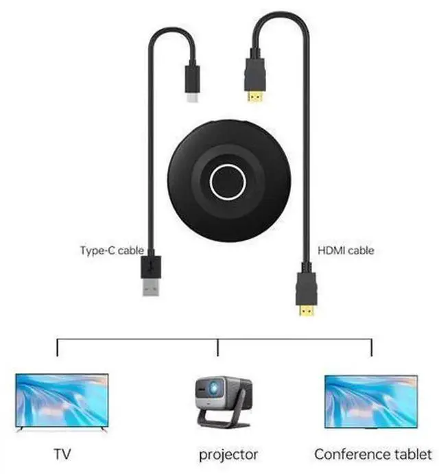 Alt view image 7 of 7 - G127 Wireless Screen Mirroring Adapter Upgraded Plug & Play 4K 5G Dual Band Wi-Fi Display Dongle, Portable Audio Video Casting Receiver Support Airplay Miracast DLNA for Phone Laptop to TV Monitor Pro