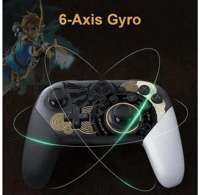 Alt view image 5 of 6 - Limited Themed Bluetooth Wireless Pro Game Controller, Ergonomic Gamepad Compatible with Nintendo Switch, Switch Lite, Switch OLED & Windows PC Steam, Built-in 6-Axis Gyro, Turbo Auto-Fire & Dual Adju