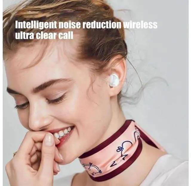 Alt view image 4 of 5 - White Wireless Bluetooth Earbuds with Digital LED Display Charging Case, Soft Sleep Bluetooth Headphones Built-in HD Microphone, Noise Isolation Stereo Ear Buds for Sleep, Workout, Calls, Gaming & Dai