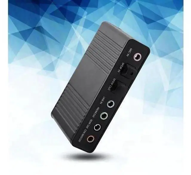 Alt view image 4 of 5 - 5.1 Channel USB External Sound Card with SPDIF Digital Audio Output, USB Audio Adapter for Desktop PC Laptop, 44.1KHz & 48KHz Sampling Rate, Plug and Play Black USB Sound Card Converter for Gaming Mus