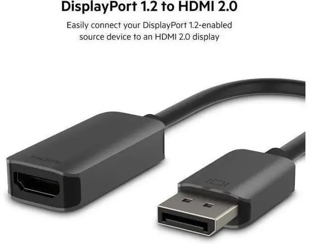 Alt view image 5 of 7 - Uni-Directional DisplayPort 1.2 to HDMI 2.0 Adapter Converter, DP to HDMI Cable Support 4K@60Hz HDR10 Video Transmission, High Resolution Video Connector Compatible with Monitors, Projectors, HDTVs,