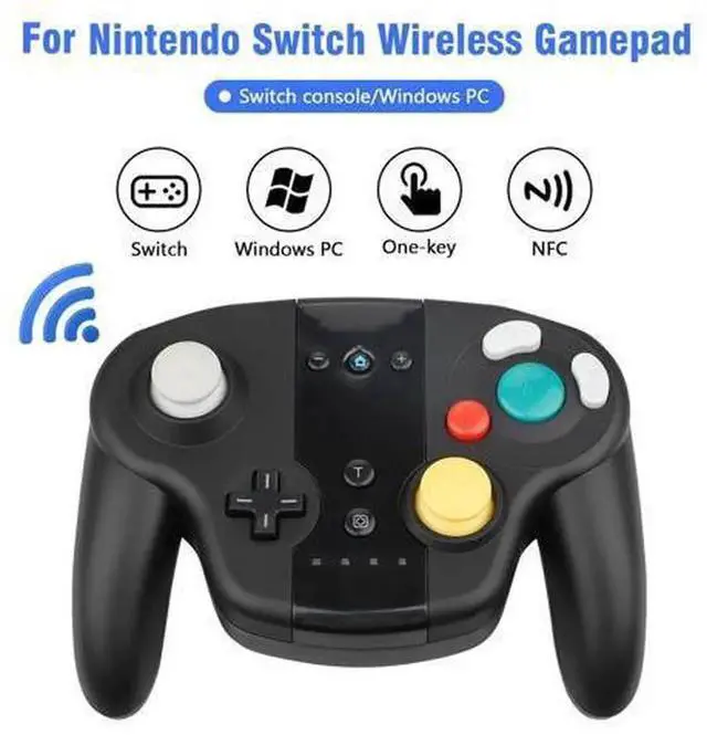 Main image of Wireless Shock Game Controller Pad with Dual Analog Sticks, Retro GameCube NGC Style Wireless Gamepad, Bluetooth Gaming Controller Compatible with Nintendo Switch, Support Vibration Rumble, Turbo Func