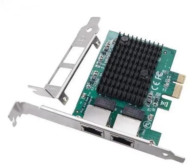 Main image of 2.5G PCIe X1 Network Card with Dual RJ45 Ports, PCI Express 2500Mbps Gigabit Ethernet NIC Adapter with RTL8125BG Chip, Dual-Port 2.5Gb LAN Expansion Card for Desktop PC, Support Windows & Linux System