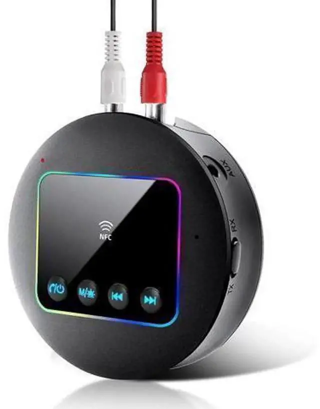 Main image of Bluetooth 5.4 Audio Transmitter Receiver Adapter, 2-in-1 TX RX Wireless Bluetooth Audio Dongle with AUX, RCA, TF Card & NFC Function, Plug and Play Bluetooth Converter for TV, PC, Headphones, P