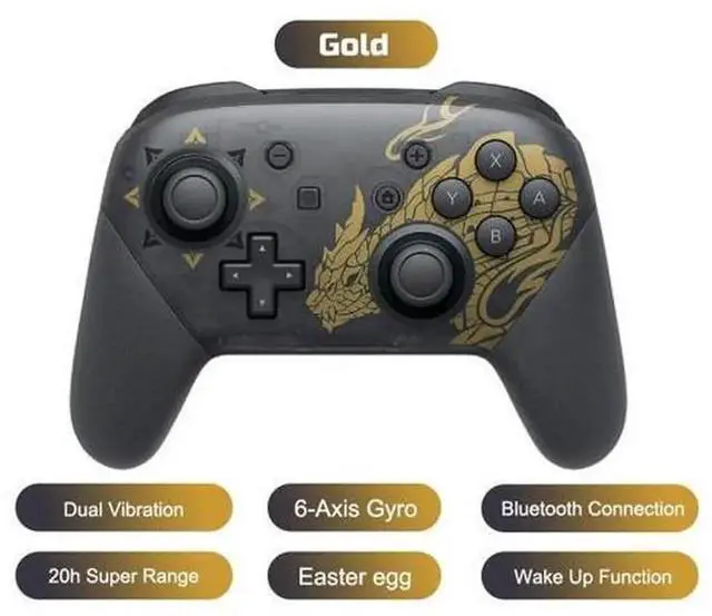 Main image of Limited Monster Theme Bluetooth Wireless Pro Controller, Wireless Gamepad Compatible with Nintendo Switch, Switch Lite, Switch OLED & Steam PC, Ergonomic Gaming Controller with Vibration, Turbo, Motio