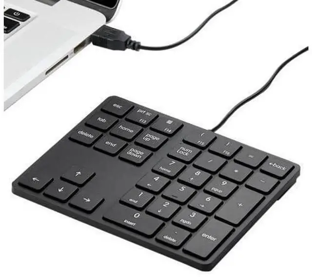 Main image of Levieny 34 Keys Wired USB Numeric Keypad, Magicforce Portable 10 Key Number Pad with Full Accounting Layout, Plug and Play External Digital Keypad for Laptop, Notebook, Surface Pro, Desktop PC, Black
