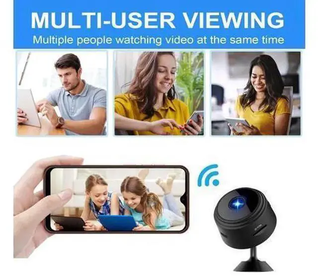Alt view image 7 of 7 - Mini Hidden Wireless WiFi Camera 1080P HD Secret Nanny Cam, APP Remote Control Surveillance Camera with Infrared Night Vision, Indoor Outdoor Security Camera for Baby Monitor, Pet Recording, Support V