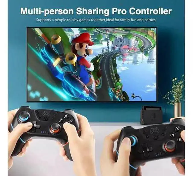 Alt view image 3 of 6 - Sefitopher Wireless Bluetooth Pro Game Controller Compatible with Nintendo Switch/Switch Lite/Switch OLED & PC, Wireless Switch Gamepad Joypad with 6-Axis Gyro, Turbo Function, Dual Vibration, Comes