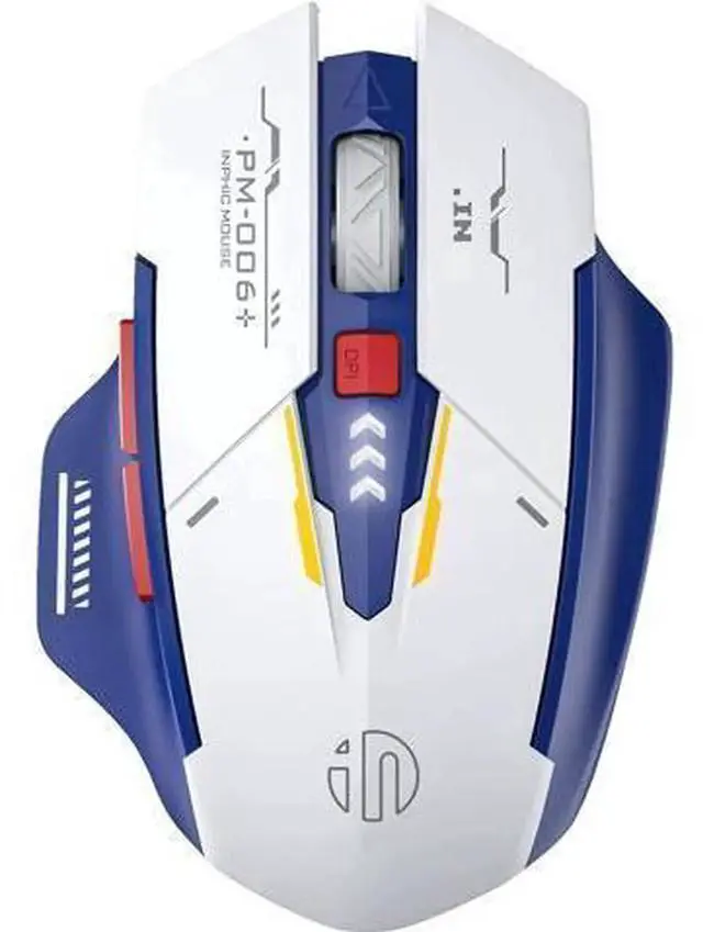 Main image of Rechargeable 2.4G Wireless Ergonomic Silent Mouse, Mecha Styling Wireless Computer Mice with USB Nano Receiver, Quiet Click Rechargeable Gaming Office Mouse Compatible with Laptop, Desktop PC, Windows