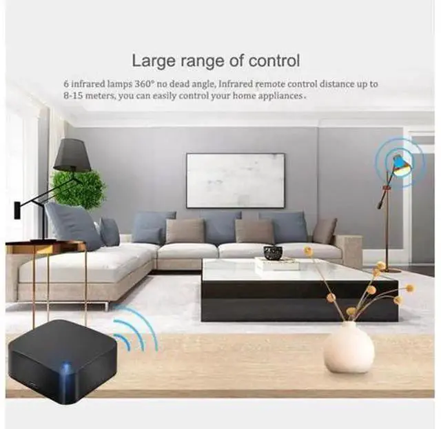 Alt view image 2 of 6 - 1 Pack Smart WiFi IR Remote Controller, Tuya Smart Life APP Compatible Wireless Infrared Universal Remote Hub, WiFi to IR Signal Transmitter for Smart Home Control of Air Conditioner, TV, Set Top Box