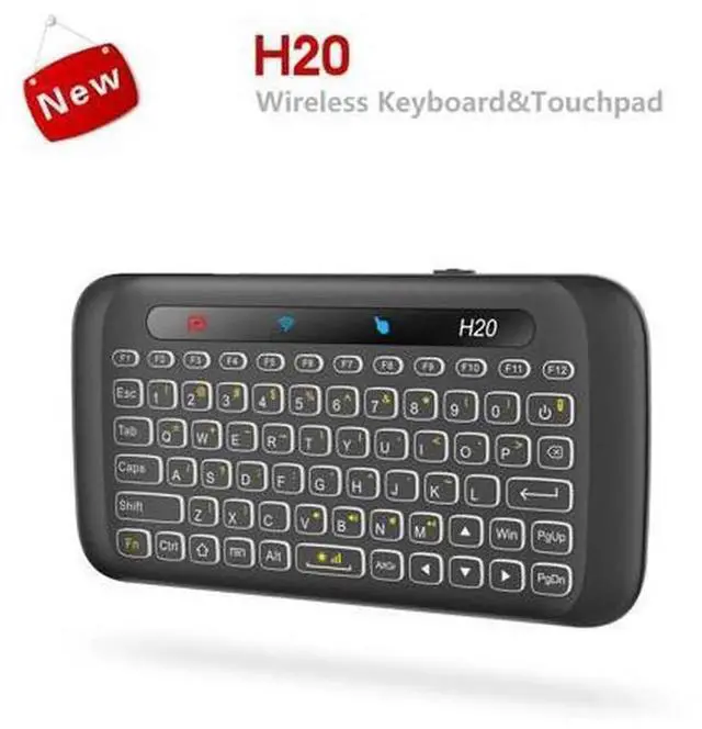 Alt view image 5 of 5 - H20 Mini Wireless Backlit Keyboard with Touchpad & Air Mouse, IR Learning Remote Control Combo, Portable 2.4G Wireless Keyboard for Android TV Box, Smart TV, Windows PC, Multimedia Wireless Air Remote