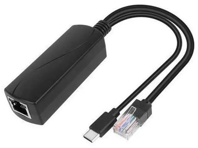Main image of 5V 4A Gigabit PoE Splitter Type-C Output, IEEE 802.3af/at Compliant 10/100/1000Mbps Power Over Ethernet Adapter, PoE Power Supply Exchanger for Raspberry Pi 5/4, IP Camera, Dropcam, Tablets, 1 Pack